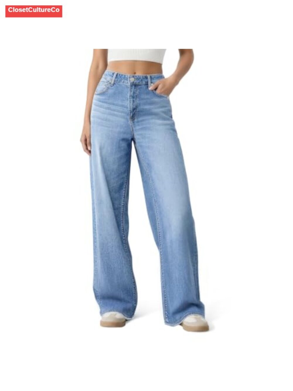 High Waisted Wide Leg Baggy Straight Denim Jeans Oversized Streetwear